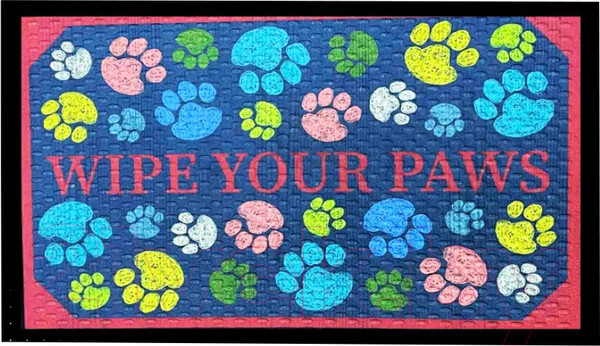 Изображение товара Коврик грязезащитный Multy Home Soft Step Lima 45x75 / SH5000650 (разноцветный/лапки)