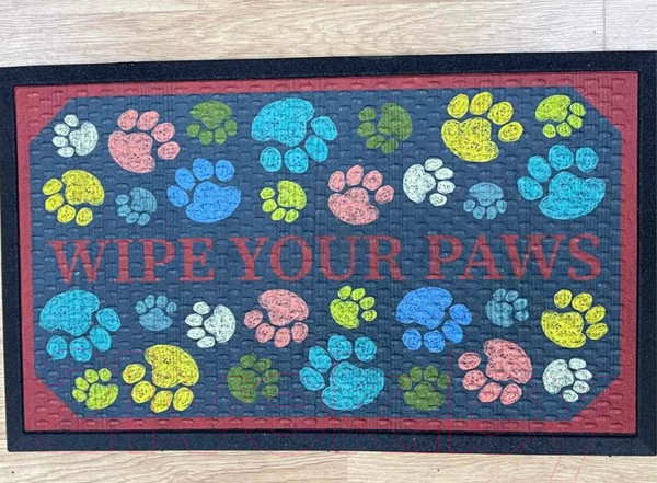 Изображение товара Коврик грязезащитный Multy Home Soft Step Lima 45x75 / SH5000650 (разноцветный/лапки)