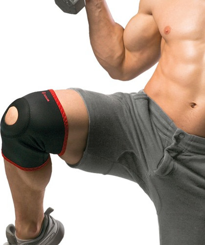 Изображение товара Суппорт колена Польза Спортивный с надпателлярным вырезом / 1652 (L, черный)