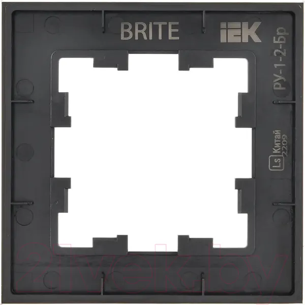 Изображение товара Рамка для выключателей и розеток IEK Brite BR-M12-G-31-K02 (черный матовый)