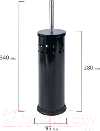 Изображение товара Ершик для унитаза Laima 604960 (черный глянцевый)
