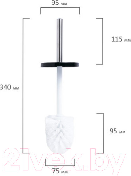 Изображение товара Ершик для унитаза Laima 604960 (черный глянцевый)