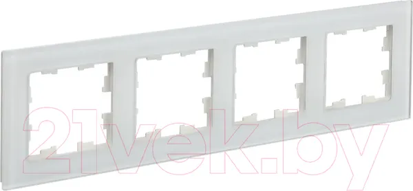 Изображение товара Рамка для выключателей и розеток IEK Brite BR-M42-G-31-K01 (белый матовый)
