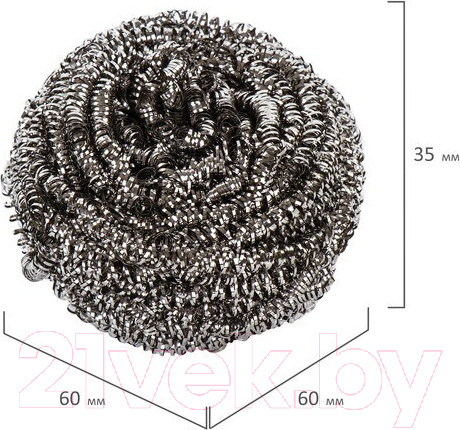 Изображение товара Набор губок для мытья посуды Laima 606658 (12шт, металлические)