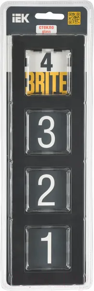 Изображение товара Рамка для выключателей и розеток IEK Brite BR-M42-G-31-K02 (черный матовый)