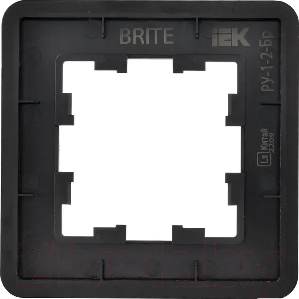 Изображение товара Рамка для выключателей и розеток IEK Brite BR-M12-G-41-K02 (черный)