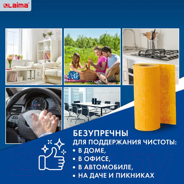 Изображение товара Набор салфеток хозяйственных Laima Maxi Вискоза / 605485 (20шт)