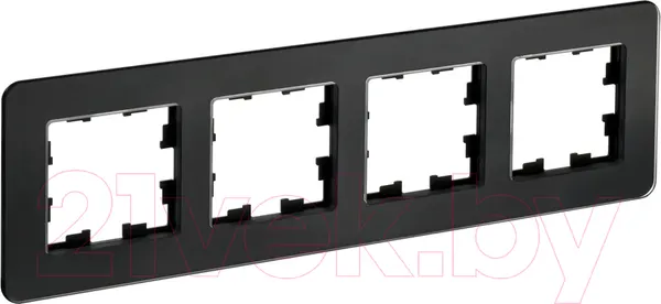 Изображение товара Рамка для выключателей и розеток IEK Brite BR-M42-G-41-K02 (черный)