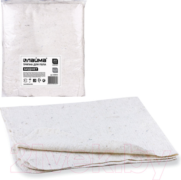 Изображение товара Набор салфеток хозяйственных Laima Тряпка для пола / 600842  