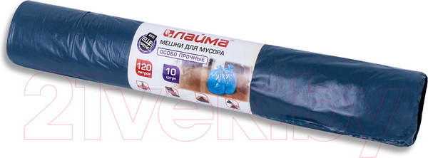 Изображение товара Пакеты для мусора Laima 601387 (120л, 10шт, синий)