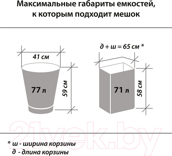 Изображение товара Пакеты для мусора Laima 601399 (120л, 10шт, синий)