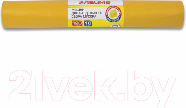 Изображение товара Пакеты для мусора Laima 606705 (120л, 10шт, желтый)