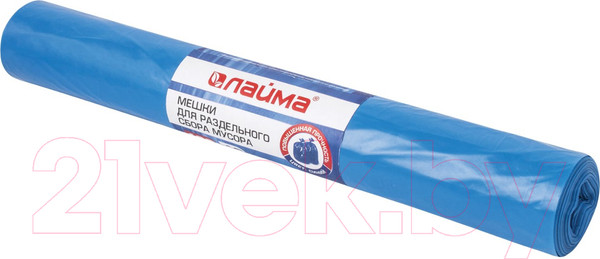 Изображение товара Пакеты для мусора Laima 606707 (120л, 10шт, синий)
