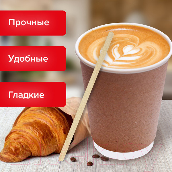 Изображение товара Набор размешивателей Laima Деревянный / 604705 (450шт)