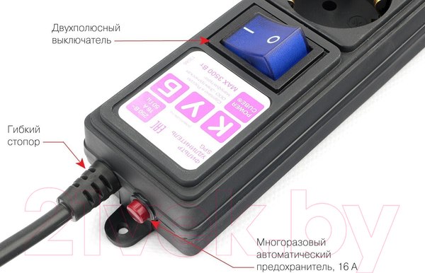 Изображение товара Сетевой фильтр Power Cube SPG6-B3M (черный)