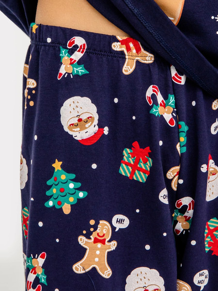 Изображение товара Пижама детская Mark Formelle 563323 (р.104-56-51, чернильный/печеньки новогодние)