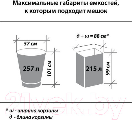 Изображение товара Пакеты для мусора Laima Ultra 240л / 607698 (5шт, черный)