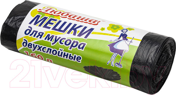 Изображение товара Пакеты для мусора Любаша Эконом плюс 607681 (10шт, черный)
