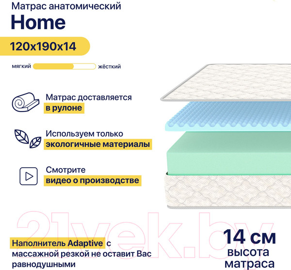 Изображение товара Матрас Luna Home 120x190