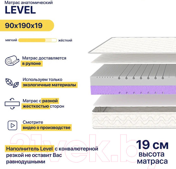 Изображение товара Матрас Luna Level 90x190
