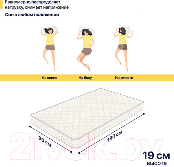 Изображение товара Матрас Luna Level 90x190