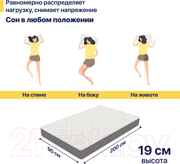 Изображение товара Матрас Luna Home Balance 90x200