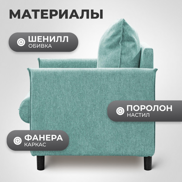 Изображение товара Кресло мягкое Mio Tesoro Ванкувер 1 (Santos 14)