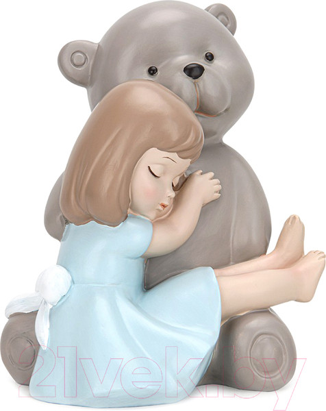 Изображение товара Статуэтка Fissman Девочка с большим медведем 0265