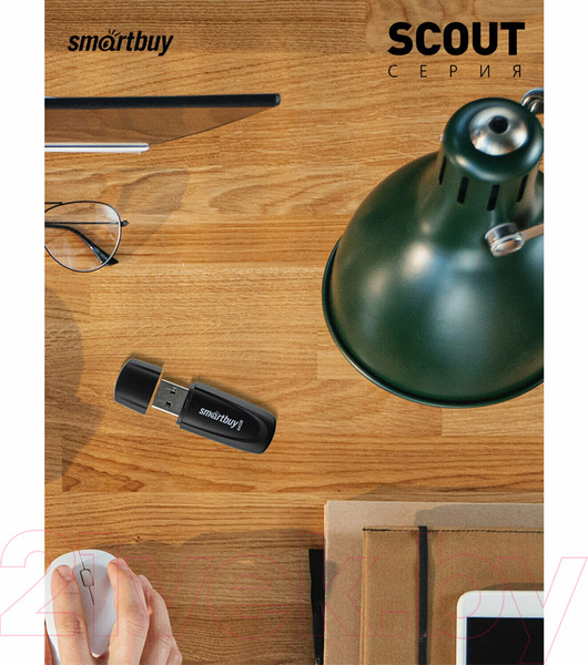 Изображение товара USB flash накопитель SmartBuy Scout Black 64GB (SB064GB2SCK)