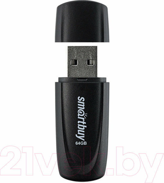 Изображение товара USB flash накопитель SmartBuy Scout Black 64GB (SB064GB2SCK)