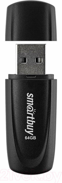 Изображение товара USB flash накопитель SmartBuy Scout Black 64GB (SB064GB2SCK)