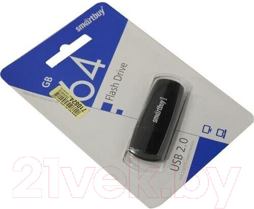 Изображение товара USB flash накопитель SmartBuy Scout Black 64GB (SB064GB2SCK)