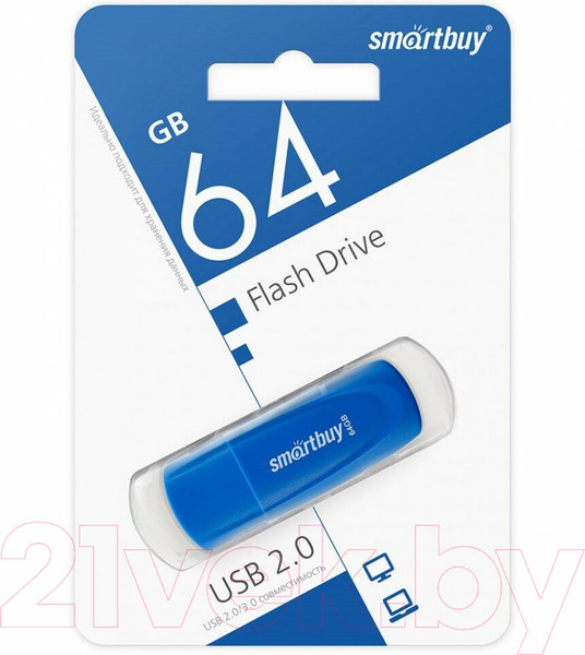 Изображение товара USB flash накопитель SmartBuy Scout Blue 64GB (SB064GB2SCB)