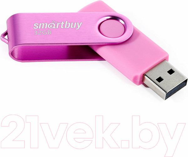 Изображение товара USB flash накопитель SmartBuy Twist Pink 32GB (SB032GB2TWP)