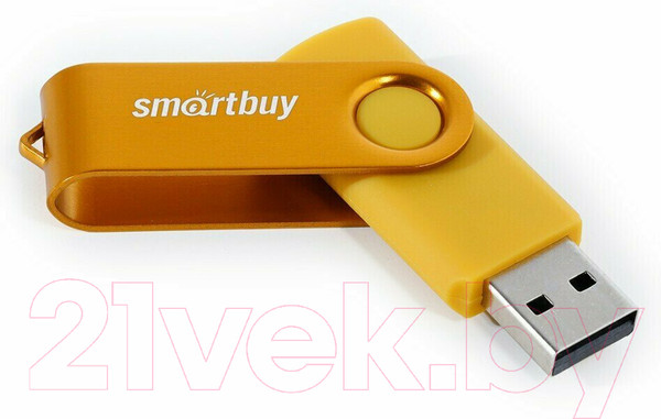 Изображение товара USB flash накопитель SmartBuy Twist Yellow 64GB (SB064GB2TWY)