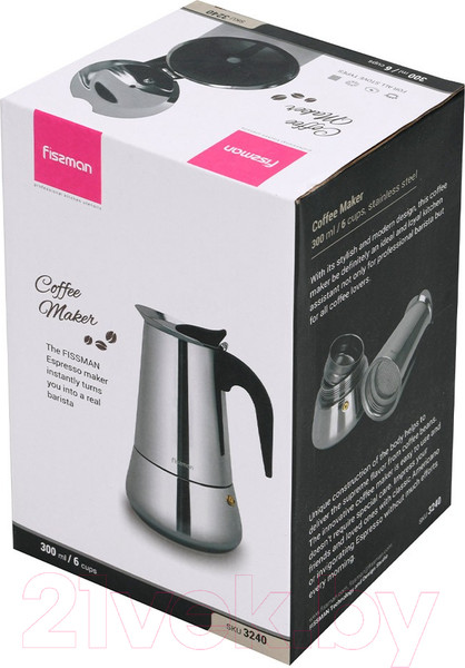 Изображение товара Гейзерная кофеварка Fissman 3240