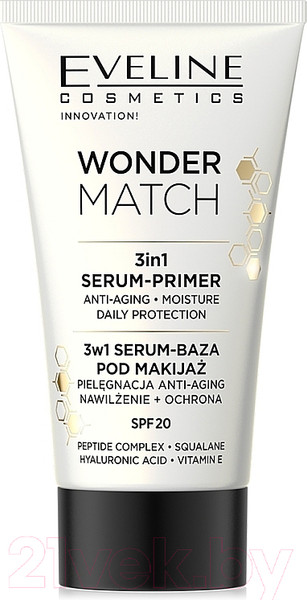 Изображение товара Сыворотка для лица Eveline Cosmetics Wonder Match База под макияж 3в1 (30мл)