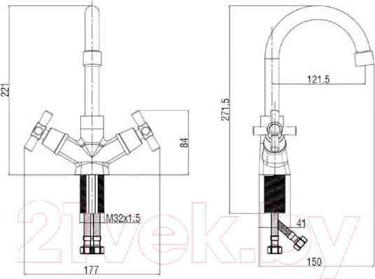 Изображение товара Смеситель Voda Dive DV26