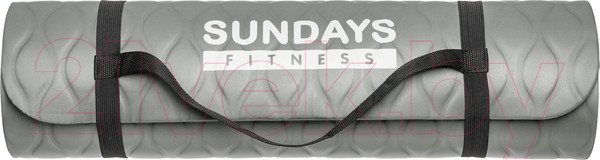 Изображение товара Коврик для йоги и фитнеса Sundays Fitness IR97505C (серый)