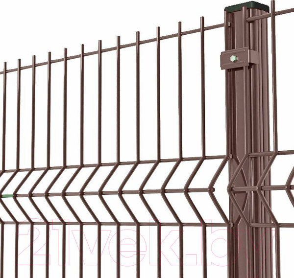 Изображение товара 3D панель заборная Белзабор Medium RAL 8017 GL 2030x2500мм