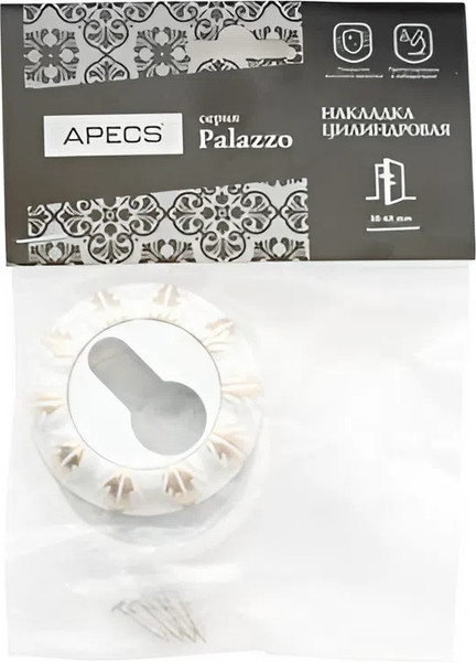 Изображение товара Накладка на цилиндр Apecs DP-C-2402-W/G