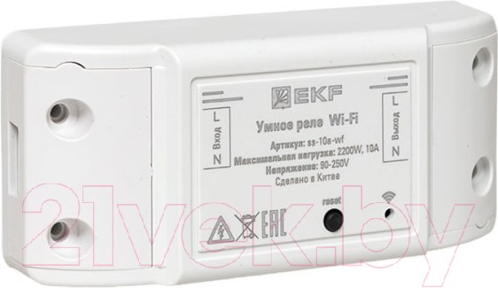 Изображение товара Умное реле EKF Connect Wi-FI 10А / ss-10a-wf