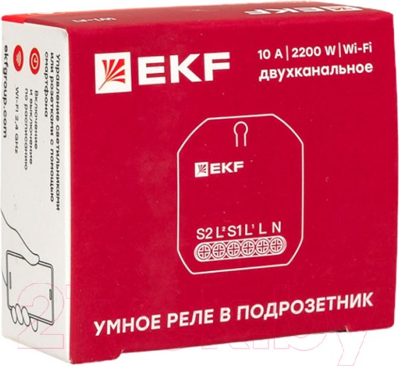 Изображение товара Умное реле EKF Connect Wi-FI 2-канальное / ssh-2g-wf