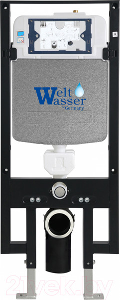 Изображение товара Унитаз подвесной с инсталляцией WeltWasser Amberg 497 + Merzbach 043 GL-WT + Amberg RD-CR