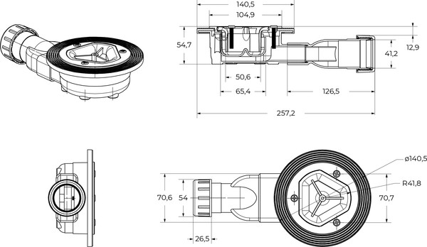 Изображение товара Трап для душа BelBagno TRAY-AS-UNO-CR