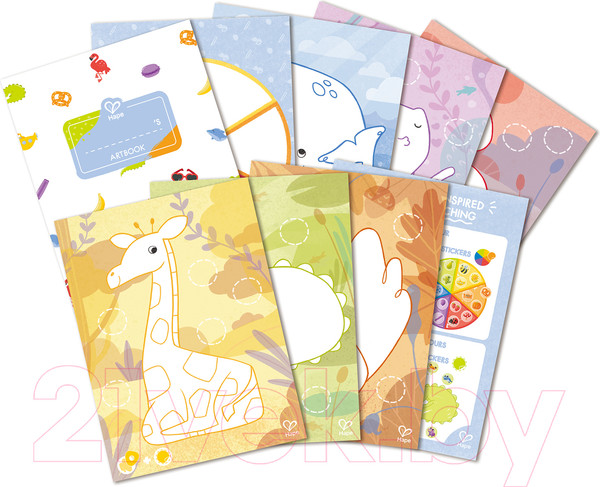 Изображение товара Раскраска Hape С восковыми мелками Малыш Умняша / E2004_HP