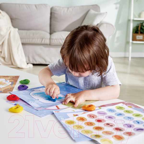 Изображение товара Раскраска Hape С восковыми мелками Малыш Умняша / E2004_HP