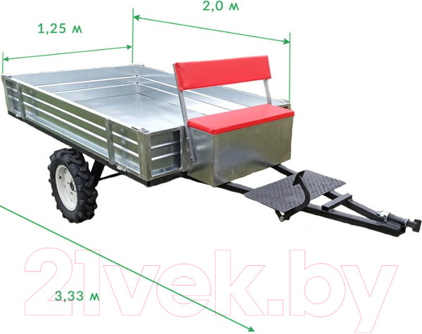 Изображение товара Прицеп Спецпрофресурс ТМ 2000 (мотоблочные колеса 6x12)
