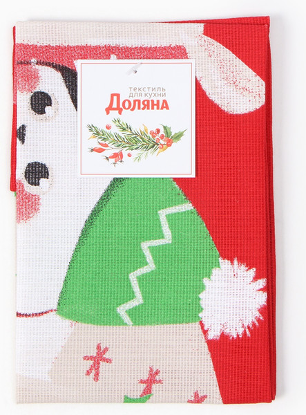 Изображение товара Полотенце Доляна Новогодний котик / 9770504