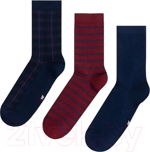 Изображение товара Носки Mark Formelle 017A-1782 (р.29-31, темно-синий/бордовый, 3 пары)